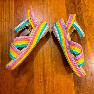 Girls Colorful Steve Madden Sandals Size 1